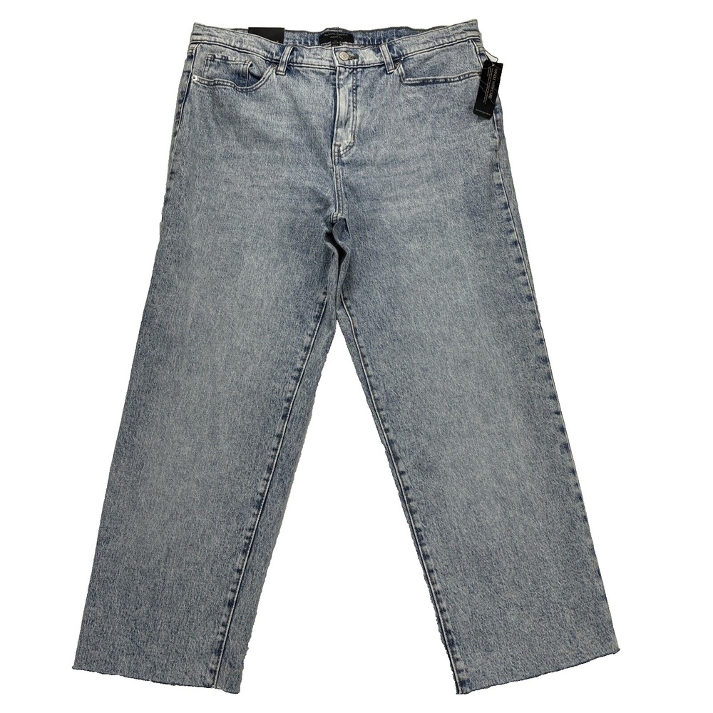 NWT Banana Republic Womens Jeans Size Tall 32/14 Slouch Leg Acid Wash‎ Denim
